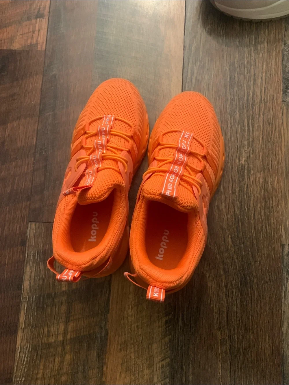 Kids Bright Orange Athletic Sneakers by